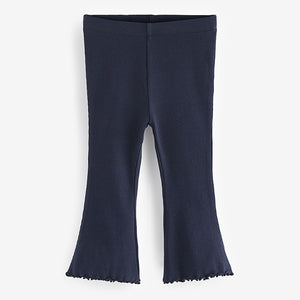 Navy Rib Flare Leggings (3mths-6yrs)