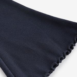 Navy Rib Flare Leggings (3mths-6yrs)