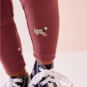 Red Dog Rib Jersey Leggings (3mths-6yrs)