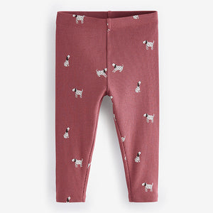 Red Dog Rib Jersey Leggings (3mths-6yrs)