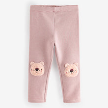Load image into Gallery viewer, Striped Bear Embellished Leggings (3mths-6yrs)
