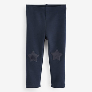 Navy Cosy Fleece Lined Leggings (3mths-6yrs)