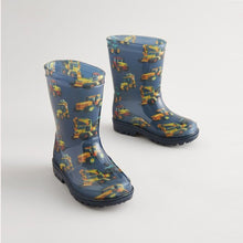 Load image into Gallery viewer, Navy Digger Print Wellies

