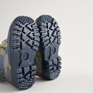 Navy Digger Print Wellies