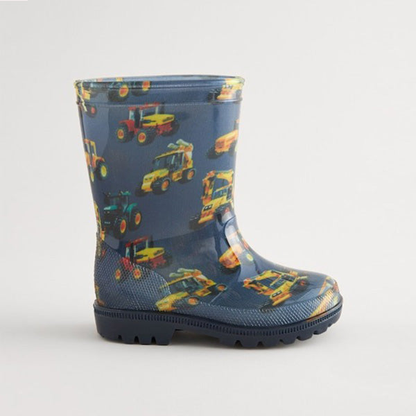 Navy Digger Print Wellies