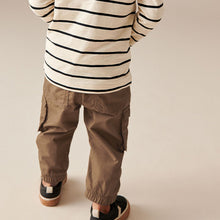 Load image into Gallery viewer, Tan Brown Lined 100% Cotton Cargo Trousers (3mths-6yrs)
