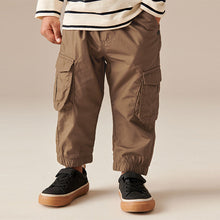 Load image into Gallery viewer, Tan Brown Lined 100% Cotton Cargo Trousers (3mths-6yrs)
