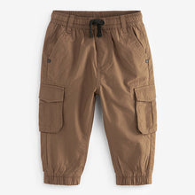 Load image into Gallery viewer, Tan Brown Lined 100% Cotton Cargo Trousers (3mths-6yrs)
