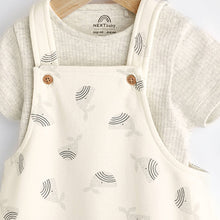 Load image into Gallery viewer, Grey/White Whale Baby Jersey Dungarees (0mths-12-18mt)
