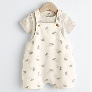 Grey/White Whale Baby Jersey Dungarees (0mths-12-18mt)