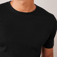 Load image into Gallery viewer, Black Slim Fit Crew Neck T-Shirt
