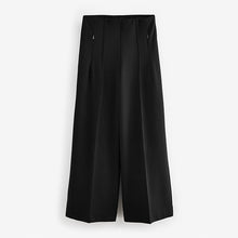Load image into Gallery viewer, Black Tailored Ponte Wide Trousers
