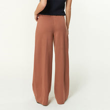 Load image into Gallery viewer, Rust Brown Tailored Ponte Wide Trousers
