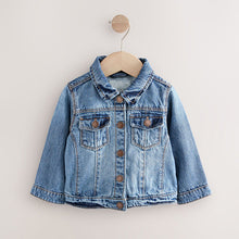 Load image into Gallery viewer, Mid Blue Denim Jacket (3mths-5yrs)
