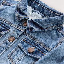 Load image into Gallery viewer, Mid Blue Denim Jacket (3mths-5yrs)
