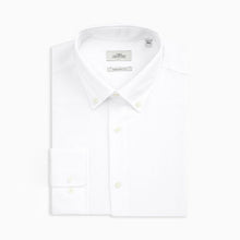 Load image into Gallery viewer, White Regular Fit Single Cuff Easy Care Oxford Shirt
