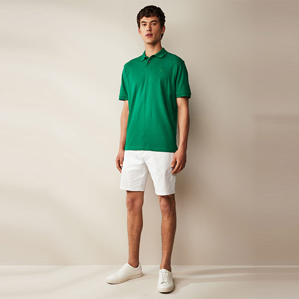 Green Tennis Regular Fit Short Sleeve Pique Polo Shirt