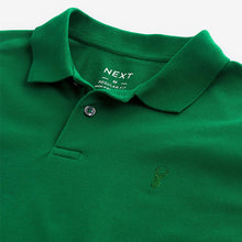 Load image into Gallery viewer, Green Tennis Regular Fit Short Sleeve Pique Polo Shirt
