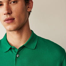 Load image into Gallery viewer, Green Tennis Regular Fit Short Sleeve Pique Polo Shirt

