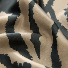 Load image into Gallery viewer, Zebra Animal Print Satin Midi Skirt
