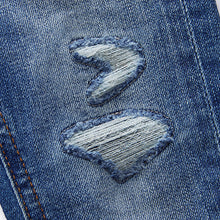 Load image into Gallery viewer, Mid Blue Denim 100% Cotton Distressed Jeans (3mths-6yrs)
