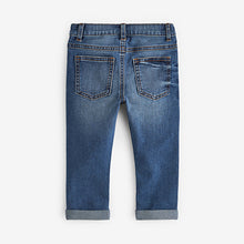Load image into Gallery viewer, Mid Blue Denim 100% Cotton Distressed Jeans (3mths-6yrs)
