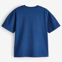 Load image into Gallery viewer, Blue Basketball Bunny Short Sleeve Graphic T-Shirt (3-12yrs)
