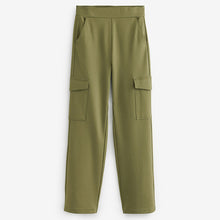 Load image into Gallery viewer, Khaki Green Ponte Utility Cargo Trousers
