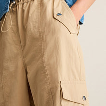 Load image into Gallery viewer, Camel Brown Parachute Pull On Cargo Trousers
