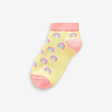 Load image into Gallery viewer, Pink/Grey/Purple Cotton Rich Unicorn Character Trainer Socks 5 Pack

