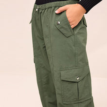 Load image into Gallery viewer, Khaki Green Parachute Pull On Cargo Trousers
