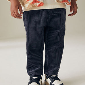 Indigo Blue Corduroy Pull On 100% Cotton Trousers (3mths-6yrs)