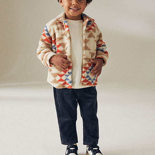 Indigo Blue Corduroy Pull On 100% Cotton Trousers (3mths-6yrs)