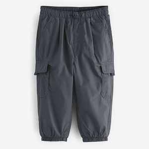 Charcoal Grey Lined Baggy Cargo Trousers with Toggle (3mths-6yrs)