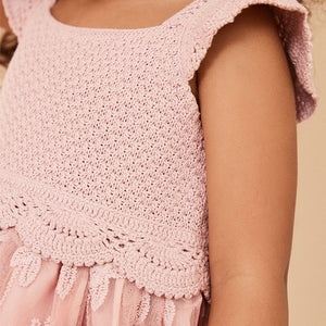 Pink Occasion Knit Dress (6mths-5yrs)