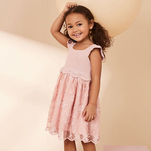 Pink Occasion Knit Dress (6mths-5yrs)