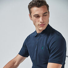 Load image into Gallery viewer, Navy Blue Pique Polo Shirt
