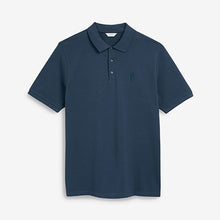 Load image into Gallery viewer, Navy Blue Pique Polo Shirt
