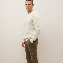Load image into Gallery viewer, Tan Brown Slim Fit Premium Laundered Stretch Chinos Trousers
