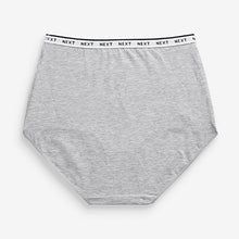 Load image into Gallery viewer, Monochrome Full Brief Cotton Rich Logo Knickers 4 Pack
