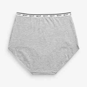 Monochrome Full Brief Cotton Rich Logo Knickers 4 Pack