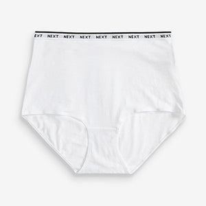 Monochrome Full Brief Cotton Rich Logo Knickers 4 Pack