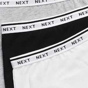 Monochrome Full Brief Cotton Rich Logo Knickers 4 Pack