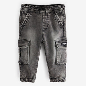 Grey Denim Comfort Cargo Jeans (3mths-6yrs)