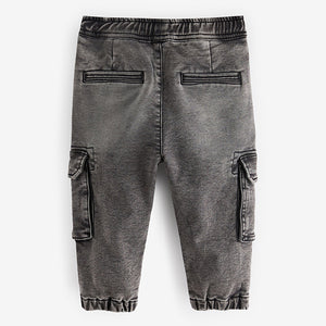 Grey Denim Comfort Cargo Jeans (3mths-6yrs)