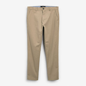 Stone Straight Fit Stretch Chino Trousers