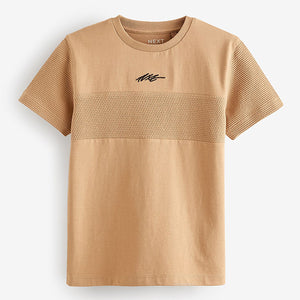 Black/Tan Brown Textured T-Shirts 2 Pack (3-12yrs)