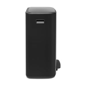 Brabantia Bo Pedal Bin, 2 x 30L Matt Black