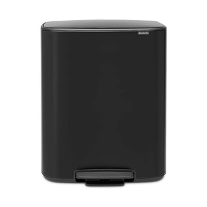 Brabantia Bo Pedal Bin, 2 x 30L Matt Black