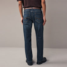 Load image into Gallery viewer, Blue Straight Fit Belted Jeans
